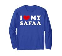 I Love My Safaa, J'aime Ma Safaa Manche Longue, Unisexe pour Adultes, Bleu Royal, M