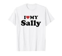 I Love My Sally Prénom Assorti Couple T-Shirt