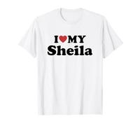 I Love My Sheila Prénom Assorti Couple T-Shirt