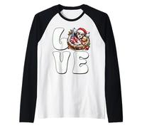 I Love My Shih Tzu Graphic for Dog Grandma Cute Christmas Manche Raglan