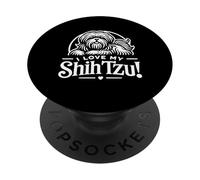 I LOVE MY SHIH TZU! Lap Dog Joueur Affectueux Race fidèle PopSockets PopGrip Adhésif