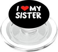 I Love My Sister Cœur Big Brother Little Brother PopSockets PopGrip pour MagSafe
