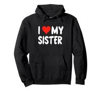 I Love My Sister Cœur Big Brother Little Brother Sweat à Capuche