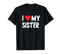 I Love My Sister Cœur Big Brother Little Brother T-Shirt