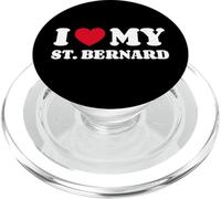 I Love My St. Bernard Chien du Mont Saint-Bernard PopSockets PopGrip pour MagSafe