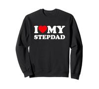 I Love My Step-Dad Heart Family Grandpa Stepdad Bonus Dad Sweatshirt