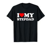 I Love My Step-Dad Heart Family Grandpa Stepdad Bonus Dad T-Shirt
