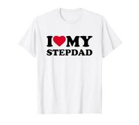 I Love My Step-Dad Heart Family Grandpa Stepdad Bonus Dad T-Shirt