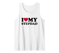 I Love My Step-Dad Heart Grandpa Family Stepdad Bonus Dad Débardeur