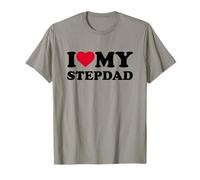 I Love My Step-Dad Heart Grandpa Family Stepdad Bonus Dad T-Shirt