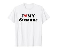 I Love My Susanne Prénom Assorti Couple T-Shirt