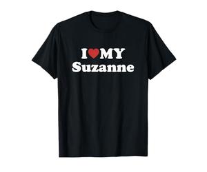 I Love My Suzanne Prénom Assorti Couple T-Shirt