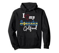 I Love My Swedish Girlfriend Artistic Couple Design Suède Sweat à Capuche