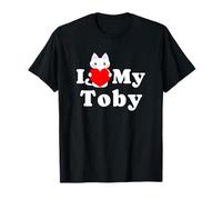 I Love My Toby Cat Owner Amoureux des Chatons T-Shirt