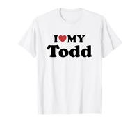 I Love My Todd Prénom Assorti Couple T-Shirt