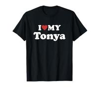 I Love My Tonya Prénom Assorti Couple T-Shirt
