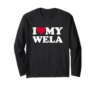 I Love My Wela Heart Family Grandma Manche Longue