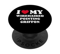 I Love My Wirehaired Pointing Griffon Korthals PopSockets PopGrip Adhésif