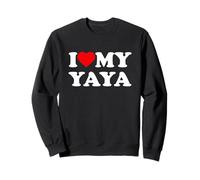 I Love My Yaya Heart Family Grandma Sweatshirt