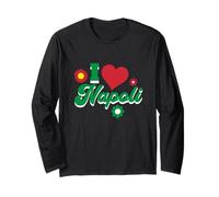 I Love Napoli Cadeau Naples Italie Napolitain Italien Manche Longue
