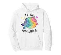 I Love Narwhals Rainbow Whale Jouet coloré pour Enfant Sweat à Capuche