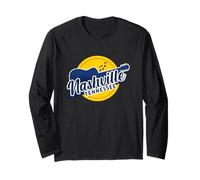 I Love Nashville, Nashville Tennessee Illustration Graphic Manche Longue