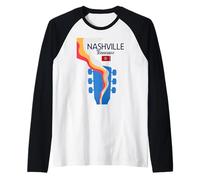I Love Nashville, Nashville Tennessee Illustration Graphic Manche Raglan