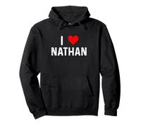 I Love Nathan Cœur Vieilli Sweat à Capuche