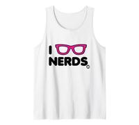 I Love Nerds Funny Glasses Débardeur