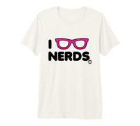 I Love Nerds Funny Glasses T-Shirt Haut de Gamme