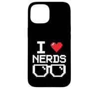 I Love Nerds I Heart Nerds for Science Book Knowledge Geeks Coque pour iPhone 15