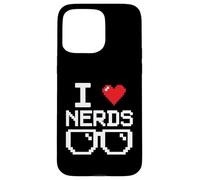 I Love Nerds I Heart Nerds for Science Book Knowledge Geeks Coque pour iPhone 15 Pro Max