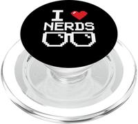 I Love Nerds I Heart Nerds for Science Book Knowledge Geeks PopSockets PopGrip pour MagSafe