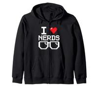 I Love Nerds I Heart Nerds for Science Book Knowledge Geeks Sweat à Capuche