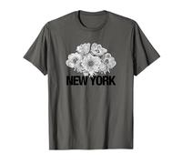 I Love New York City, Floral New York Illustration Graphic T-Shirt