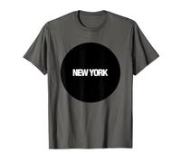 I Love New York City, New York in Black Circle Illustration T-Shirt