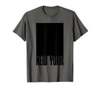 I Love New York City, New York in Black Square Illustration T-Shirt
