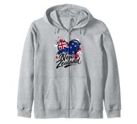 I Love New Zealand Drapeau Souvenir de Voyage en Forme de cœur Sweat à Capuche