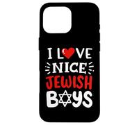 I Love Nice Jewish Boys Cœur Rouge drôle Hanoukka Hébreu Juifs Coque pour iPhone 16 Pro Max