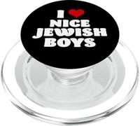 I Love Nice Jewish Boys Cœur Rouge Hanukkah PopSockets PopGrip pour MagSafe