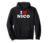 I Love Nico, J'aime Nico Sweat à Capuche