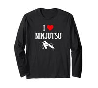 I Love Ninjutsu I Heart Ninjutsu Japonais Amateur d'arts Martiaux Manche Longue