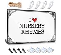 I Love Nursery Rhymes Fun Clean - Décoration murale en métal (20 x 30 cm)
