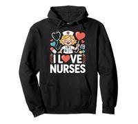 I Love Nurses Heartfelt Tribute Healthcare Sweat à Capuche