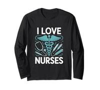 I Love Nurses Medical Athusiast Manche Longue