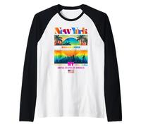 I Love NY, Colorful New York Vibes, This is My New York City Manche Raglan