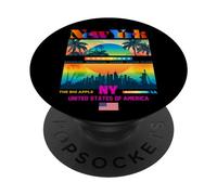 I Love NY, Colorful New York Vibes, This is My New York City PopSockets PopGrip Adhésif