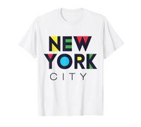 I Love NYC Colorful New York City NYC Modern Bold Typography T-Shirt Graphique avec Valeur