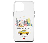 I Love NYC, New York City Wonderful Stories with Cartoon Art Coque pour iPhone 12 Mini