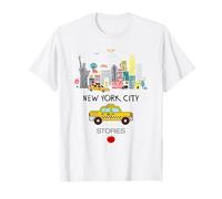 I Love NYC, New York City Wonderful Stories with Cartoon Art T-Shirt